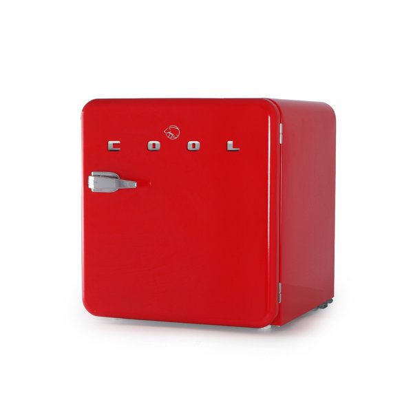 Commercial Cool 1.6 Cu. Ft. Refrigerator, Vintage Style Refrigerator, Small Refrigerator With Freezer, Red CCRR16HR